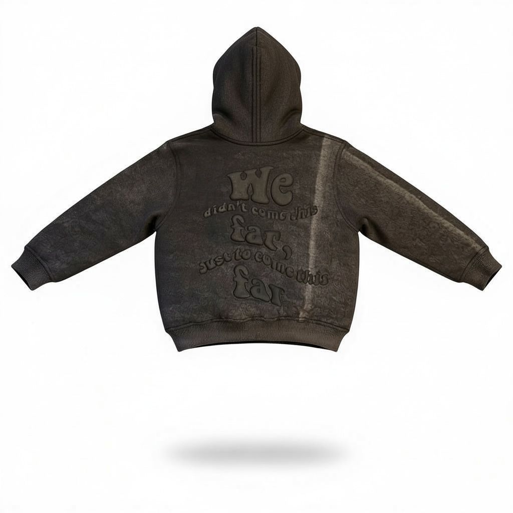 Kids Stonewashed Tracksuit Black