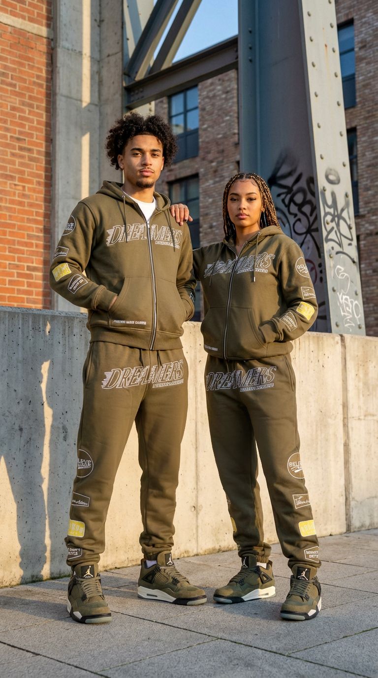 Khaki Badged Tracksuit