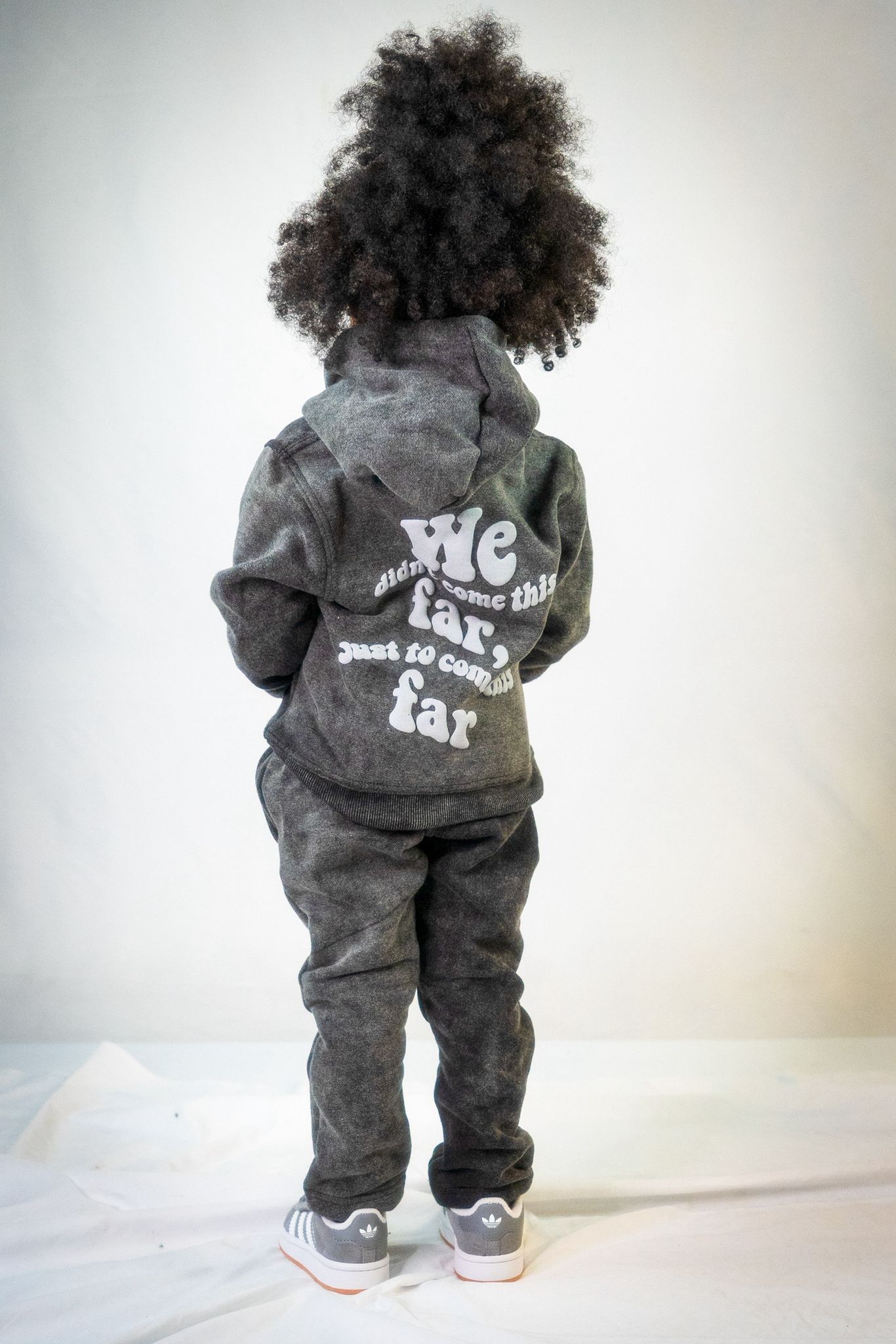 Kids Stonewashed Tracksuit Grey