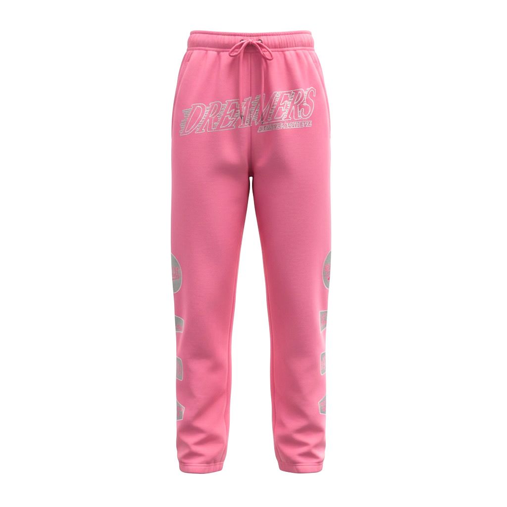 Pink Badged Flare Bottoms