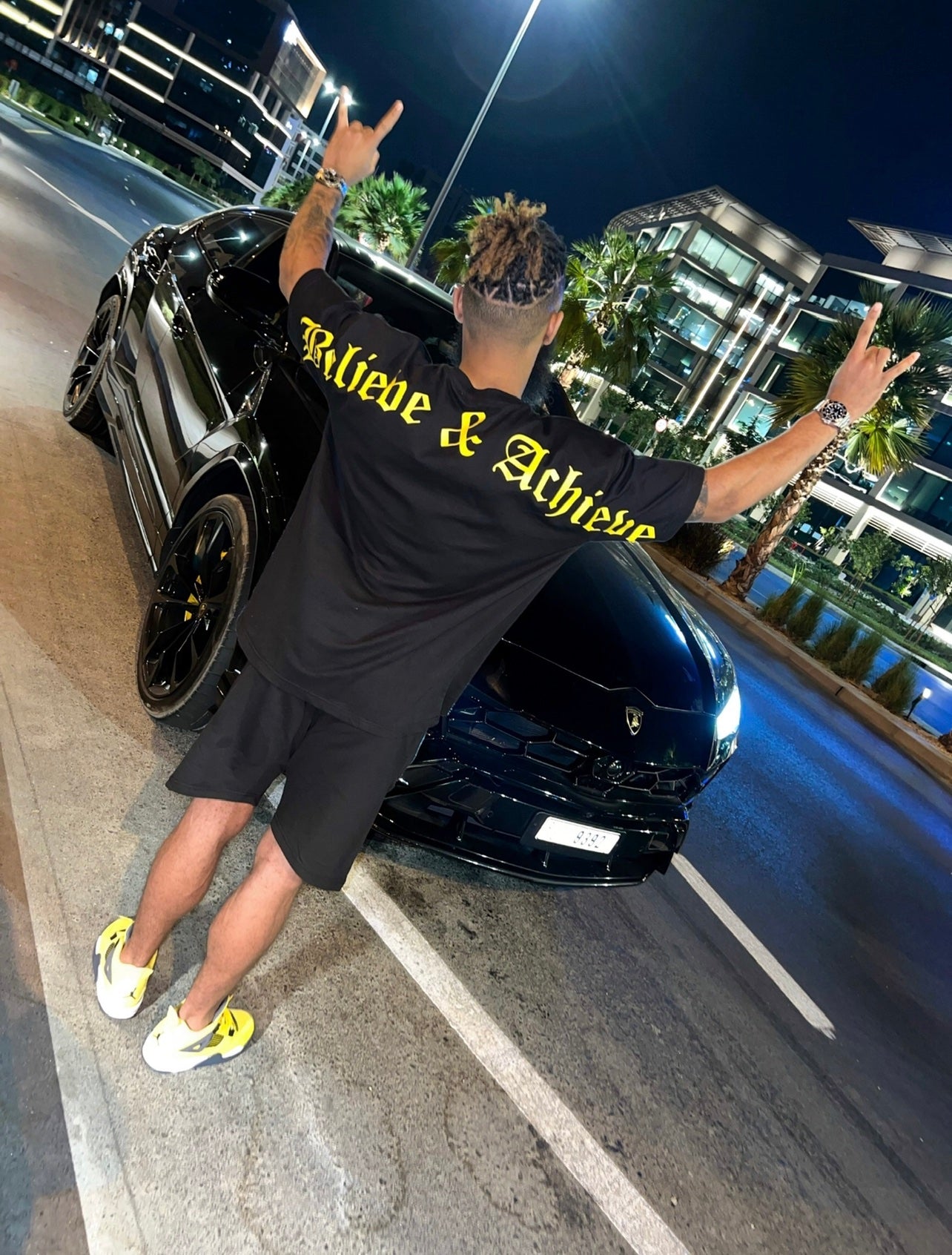 Oversized Old English Writing Short Set