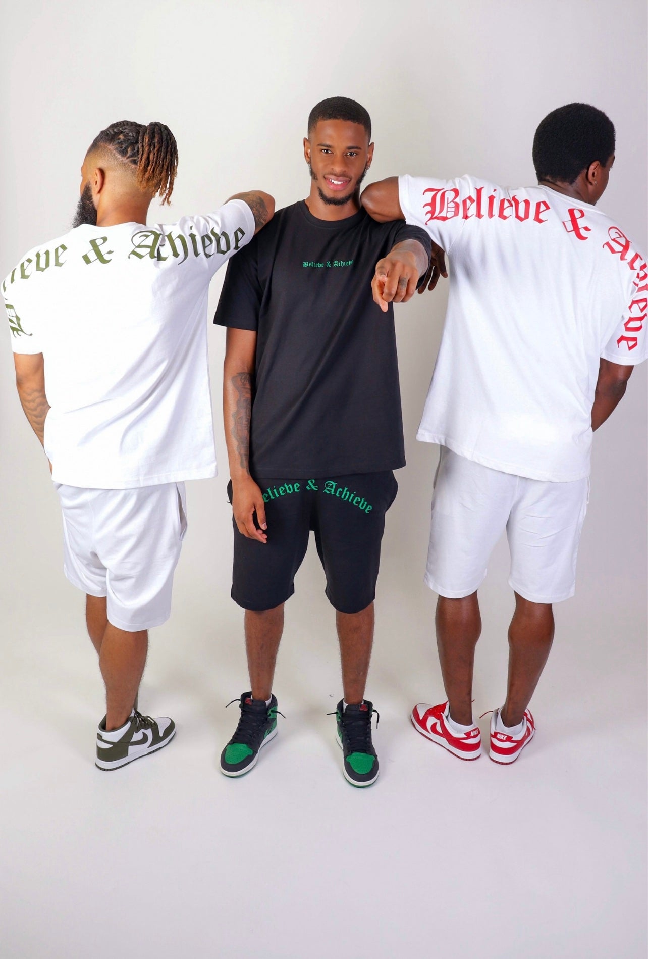 Oversized Old English Writing Short Set